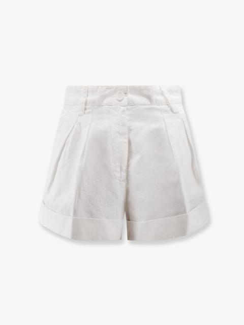 Aspesi Aspesi Cotton and Linen Shorts White Women