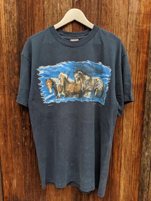 Other Designers Vintage 90s animal tee/habitat horses art printed