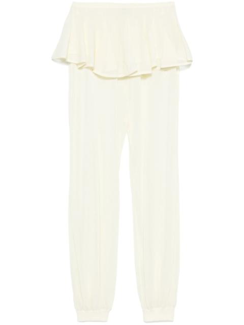 Alaïa peplum-waist crinoline trousers