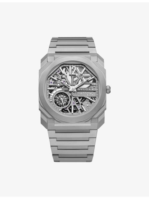 BVLGARI OC40TTXTSK8D Octo Finissimo Skeleton titanium manual watch