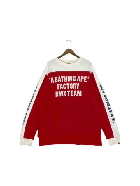 A BATHING APE® Vintage A Bathing Ape Factory BMX Team Pullover