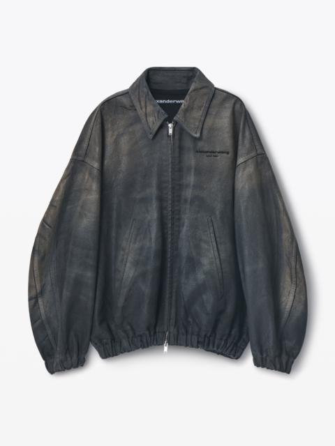 Alexander Wang Black leather trompe-l'oeil jacket