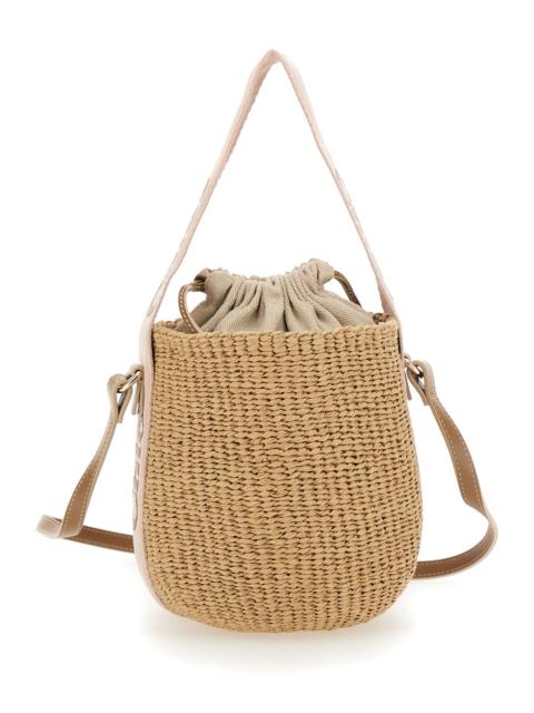 Chloé Chloé Women 'Woody' Beige Small Bucket Bag In Raffia Woman