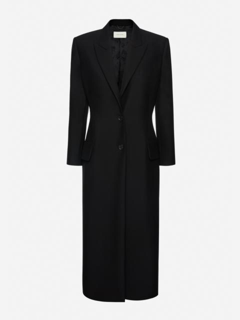 MAGDA BUTRYM Single-breasted wool and mohair coat in black
