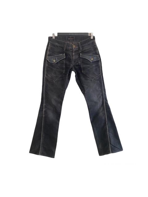 Other Designers Japanese Morgan Homme Moleskin Leather Flares Pants