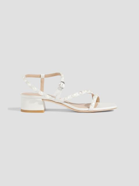Stuart Weitzman Pearlita 35 faux pearl-embellished leather sandals