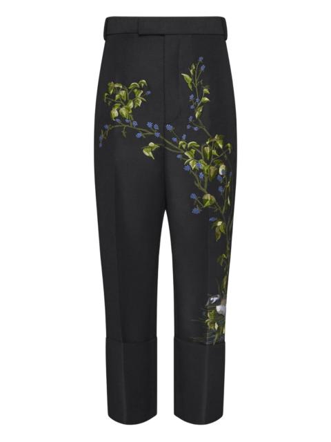 Thom Browne Goose Scenic Satin Stitch Wool Chino Trousers Men