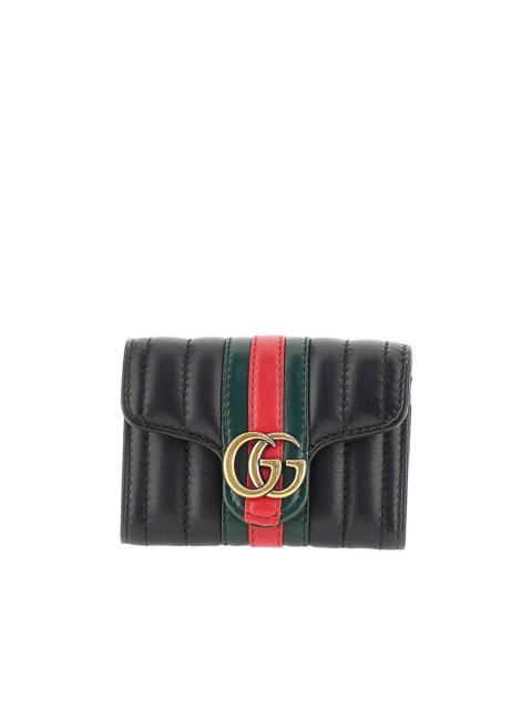 GUCCI Gucci Nappa Leather Cardholder Black Women