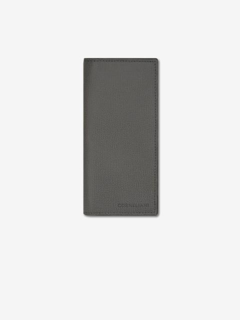 CORNELIANI Grey texturised leather wallet