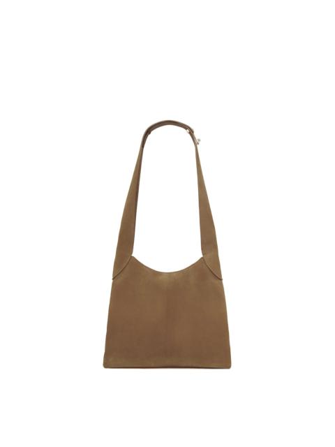 Small Hobo Bag in Dark Sand Suede