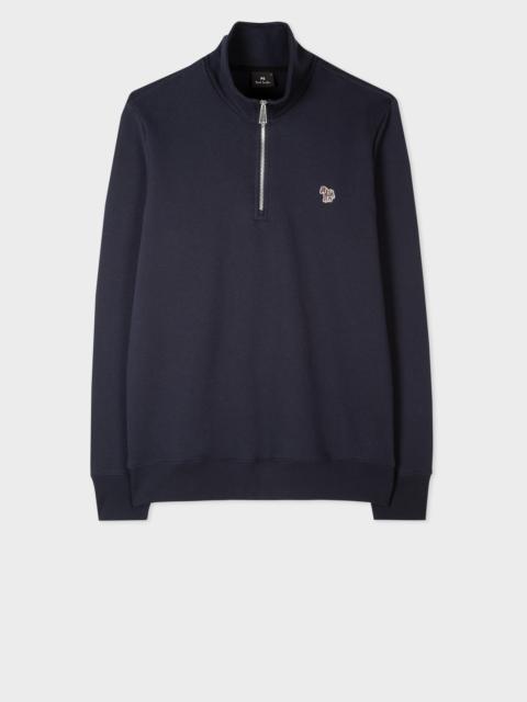 Paul Smith Zebra Logo Zip-Neck Sweatshirt