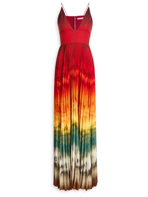 Alice + Olivia Lauren Printed Chiffon Maxi Dress