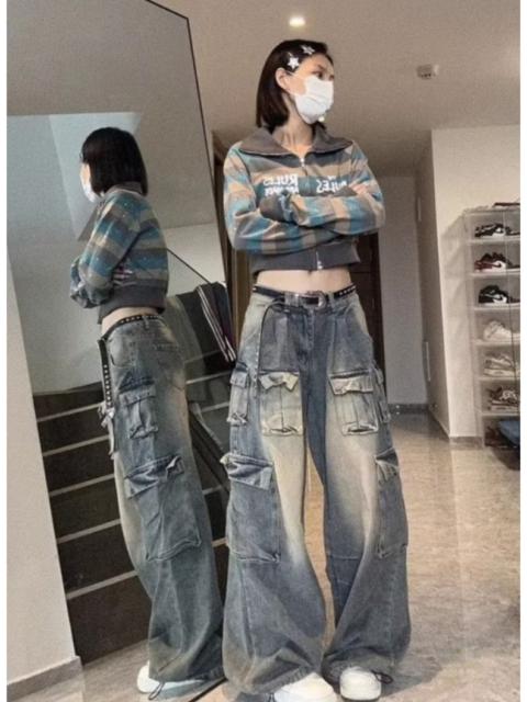 Archival Clothing - Multipocket acid wash streetwear baggy pant