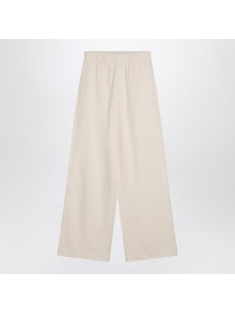 Moncler Cream-colored cotton trousers