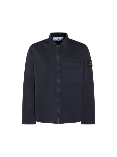Stone Island Blue Cotton Shirt