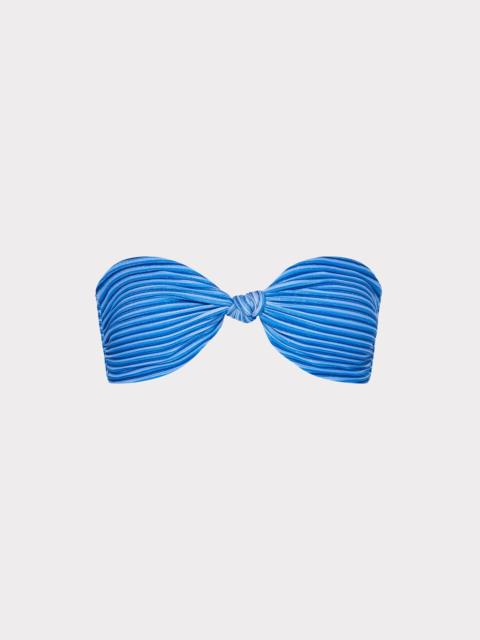 MILLY Stripe Knot Bandeau Bikini Top