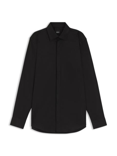 BOSS SLIM-FIT SHIRT IN EASY-IRON COTTON POPLIN