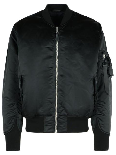 ALPHA INDUSTRIES Alpha Industries 'FLIGHT' Black Nylon Bomber Jacket