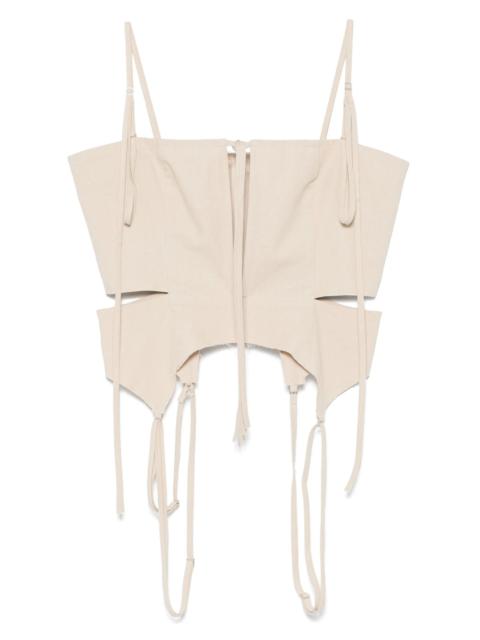 ELENA VELEZ keyhole corset top