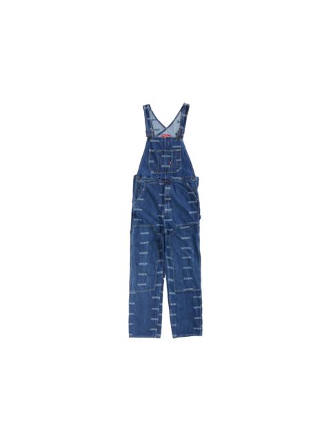 Supreme Supreme Logo Denim Overalls Blue