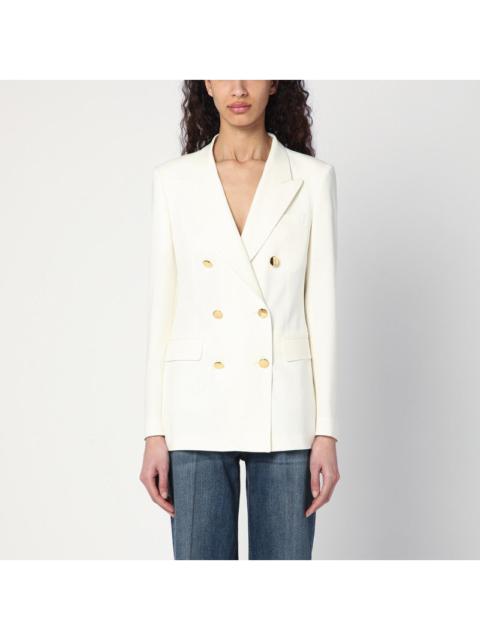 Tagliatore - Tagliatore White double-breasted wool-blend jacket