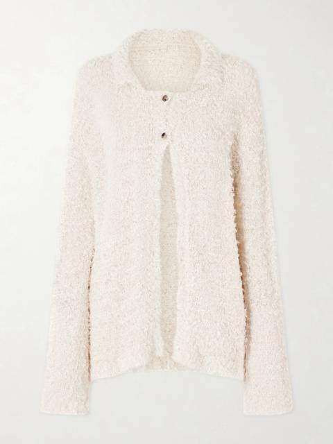 KHAITE Jannae Cotton-blend Bouclé Cardigan
