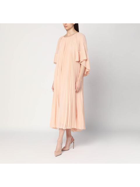 Zimmermann Pleated Peach-Colored Midi Dress Women