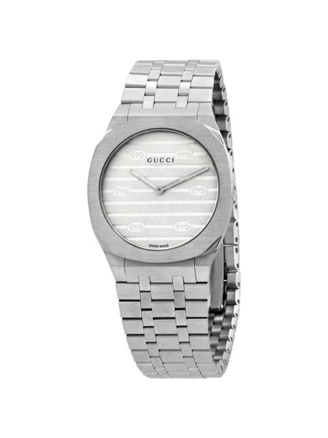 GUCCI Gucci 25H Quartz Silver Dial Ladies Watch YA163501