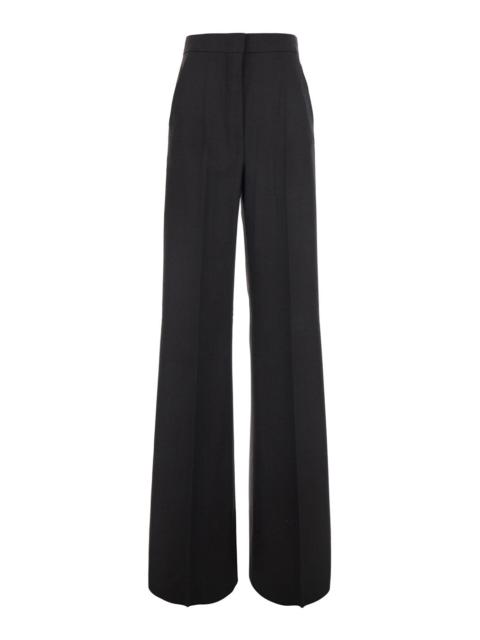 Max Mara Max Mara Women 'Extra' Brown Trousera With Side Pockets In Stretch Wool For Women