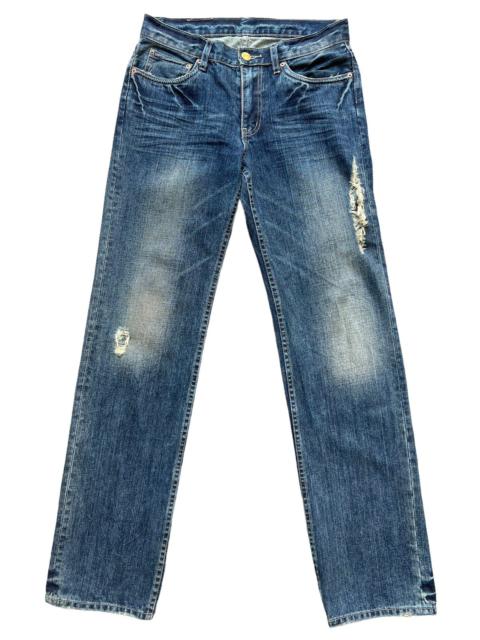 Other Designers Japanese Brand Distressed Ripped Faded Denim Jeans 34x34.5