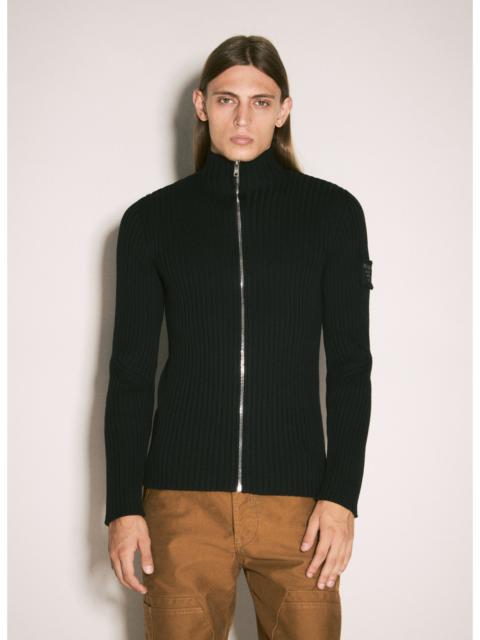 Prada Prada Men Ribbed Wool Zip-Up Cardigan