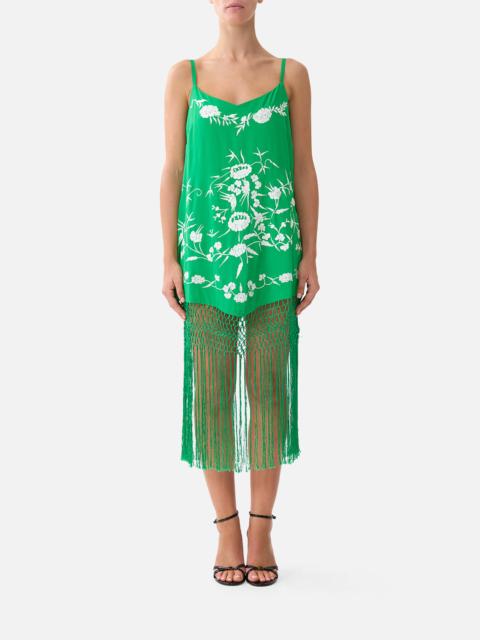 CAMILLA RELAXED MINI DRESS WITH FRINGING