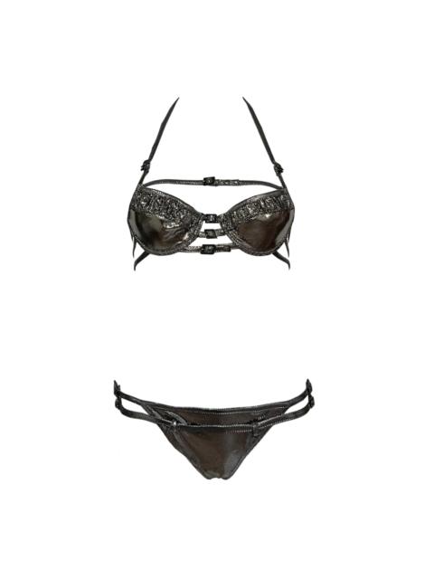 Dior CHRISTIAN DIOR Spring Summer 2003 Strap Metallic Bikini