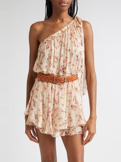 Isabel Marant Étoile Isabel Marant Étoile Loeva One-Shoulder Tiered Tunic in Beige at Nordstrom