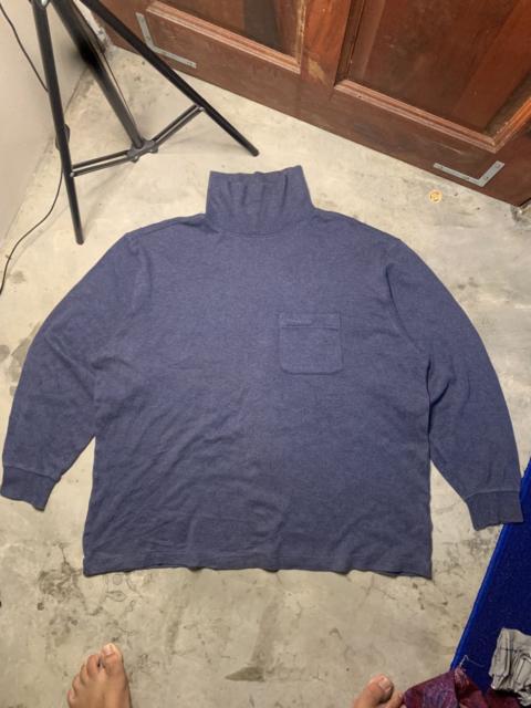 LACOSTE Crocodile Spell-out Oversize Turtleneck Sweatshirt