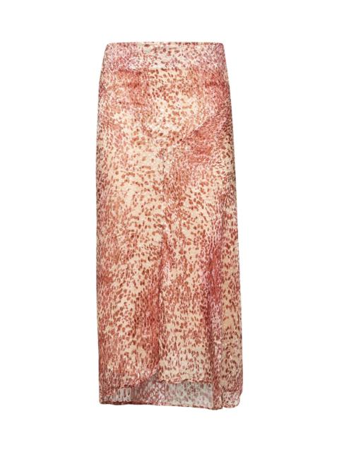 Isabel Marant Women Lisanne Burnout Velvet Midi Skirt