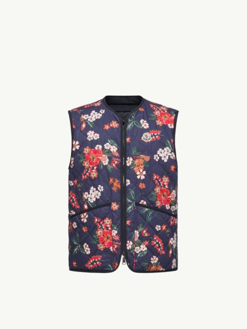 Moncler Franqui Reversible Floral Down Vest