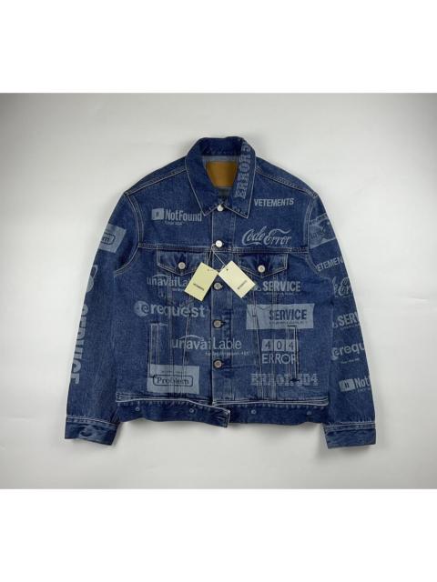 VETEMENTS Vetements F/W'19 Error-Print Denim Jacket