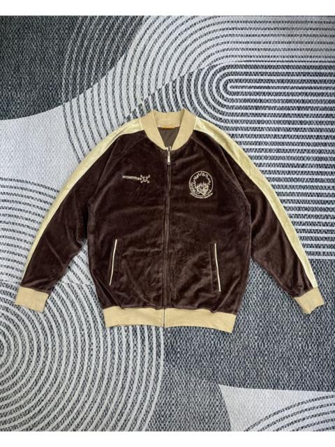 Other Designers Japanese Brand - Vintage Mischievous Embroidery Logo Velvet Zipper Jacket