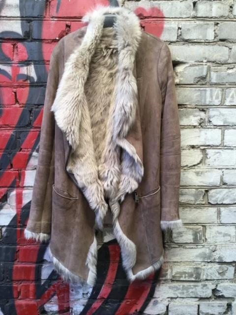 Other Designers Giorgio Brato - Shearling Asymmetrical Coat.Like Isaac Sellam or Rick Owens