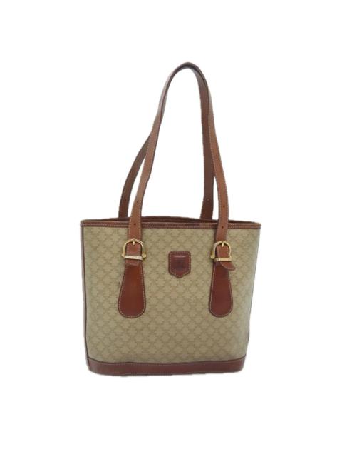 CELINE CELINE Macadam Canvas Tote Bag Pvc Leather Beige