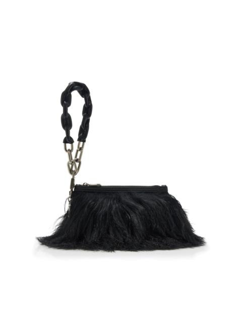 Dolce & Gabbana Necessaire Shearling Pouch black