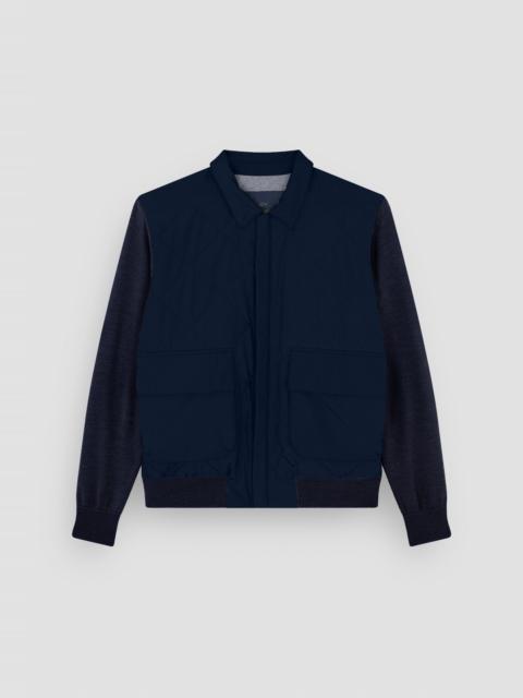 Paul & Shark HYBRID ZIP-UP SHAKET IN TYPHOON® SILK, WOOL AND SILK