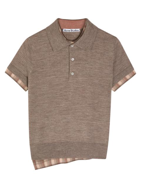 Acne Studios Acne Studios Kalissa Layered Wool Polo Shirt