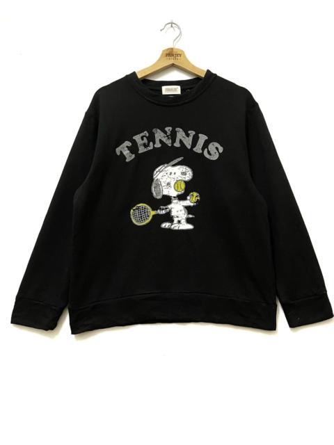 Other Designers Japanese Brand - Peanuts Sports Big Logo Sweatshirt Black Large