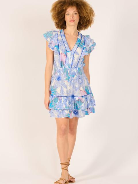 Poupette St Barth Mini Dress Camila - Blue Padang