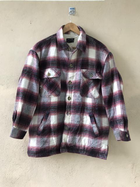 Other Designers Vintage - Vintage Hill Crop Shearling Sherpa Flannel jacket