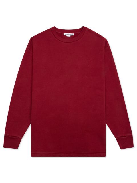 Acne Studios ACNE STUDIOS LOGO SWEATSHIRT - BURGUNDY