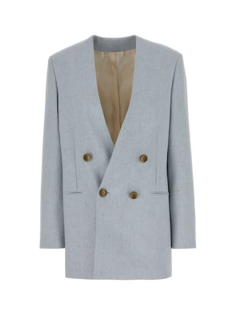Other Designers Alberta Ferretti Women Melange Light-Blue Jersey Blazer