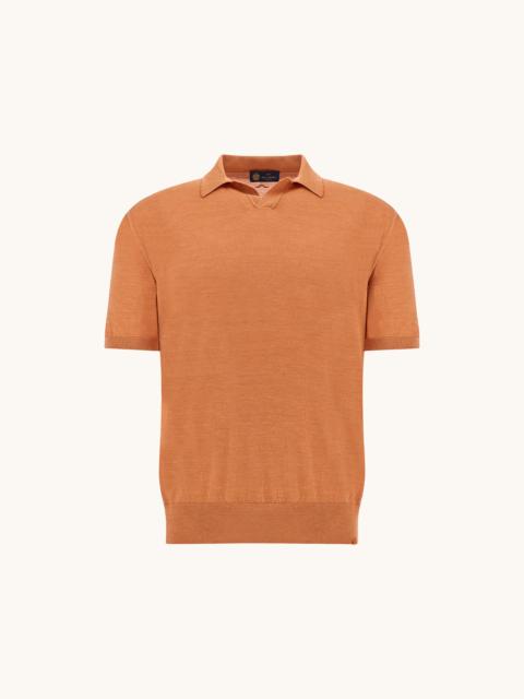 Paul & Shark OPEN‑COLLAR POLO IN WOOL AND SILK